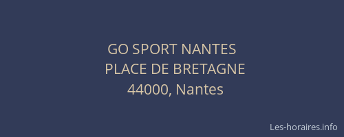 GO SPORT NANTES