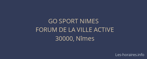 GO SPORT NIMES
