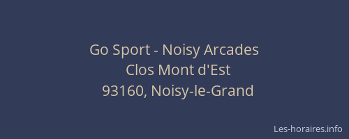 Go Sport - Noisy Arcades