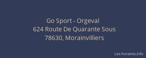 Go Sport - Orgeval