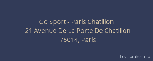 Go Sport - Paris Chatillon