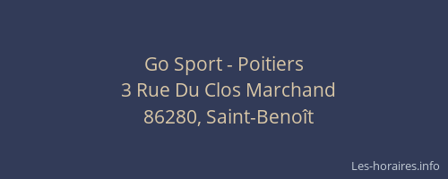 Go Sport - Poitiers