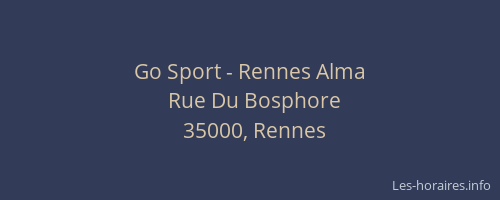 Go Sport - Rennes Alma