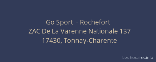 Go Sport  - Rochefort