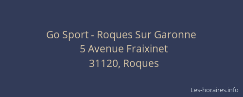 Go Sport - Roques Sur Garonne