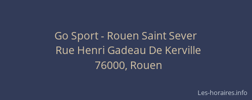 Go Sport - Rouen Saint Sever