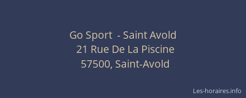 Go Sport  - Saint Avold