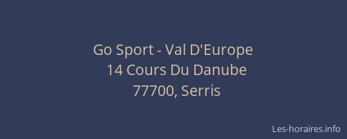 Go Sport - Val D'Europe