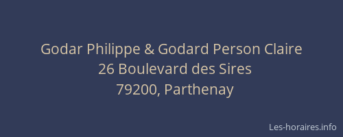 Godar Philippe & Godard Person Claire
