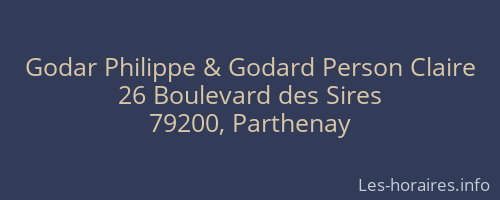 Godar Philippe & Godard Person Claire