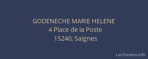GODENECHE MARIE HELENE