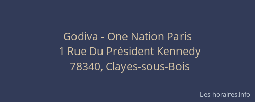 Godiva - One Nation Paris