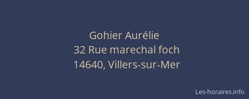 Gohier Aur&eacute;lie
