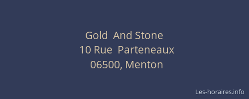 Gold  And Stone