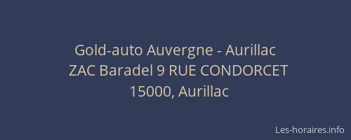 Gold-auto Auvergne - Aurillac