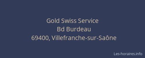 Gold Swiss Service
