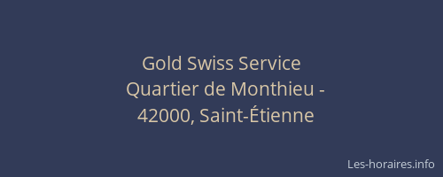 Gold Swiss Service