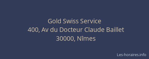 Gold Swiss Service