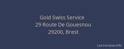 Gold Swiss Service