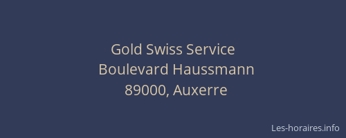 Gold Swiss Service