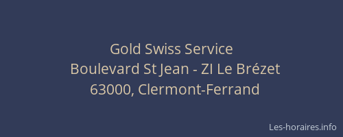Gold Swiss Service