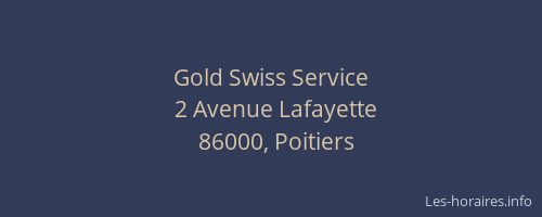 Gold Swiss Service