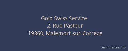 Gold Swiss Service