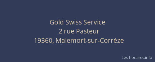 Gold Swiss Service