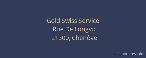 Gold Swiss Service