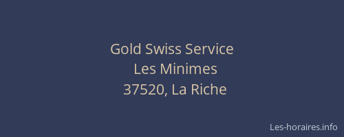 Gold Swiss Service