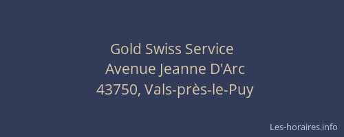 Gold Swiss Service