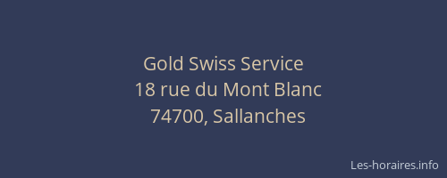 Gold Swiss Service