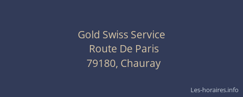 Gold Swiss Service
