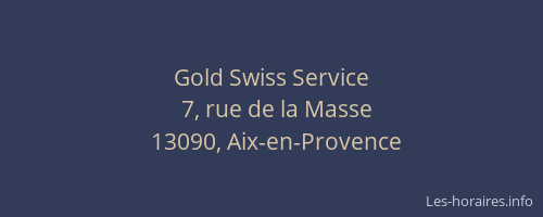 Gold Swiss Service