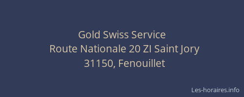 Gold Swiss Service
