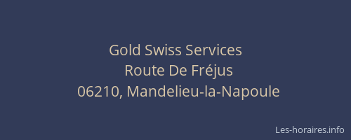 Gold Swiss Services