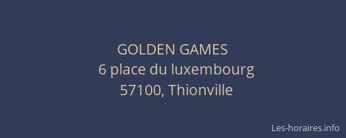 GOLDEN GAMES