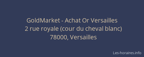 GoldMarket - Achat Or Versailles