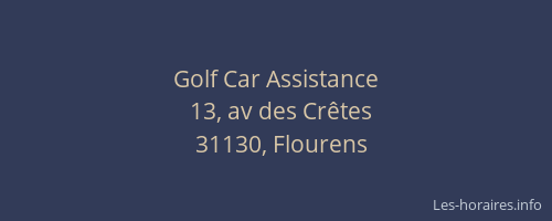 Golf Car Assistance