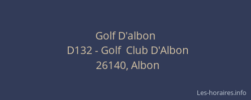 Golf D'albon