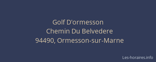 Golf D'ormesson