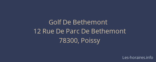 Golf De Bethemont