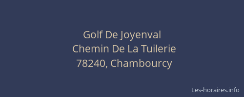 Golf De Joyenval