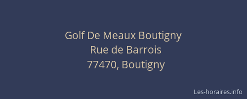 Golf De Meaux Boutigny