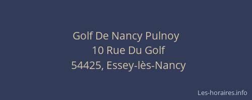 Golf De Nancy Pulnoy