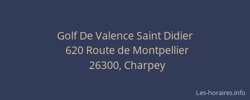 Golf De Valence Saint Didier
