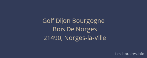 Golf Dijon Bourgogne
