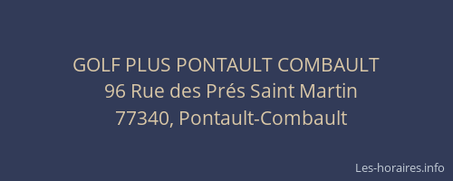 GOLF PLUS PONTAULT COMBAULT