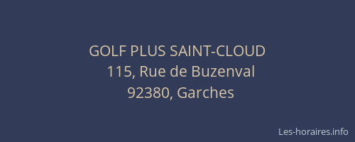 GOLF PLUS SAINT-CLOUD