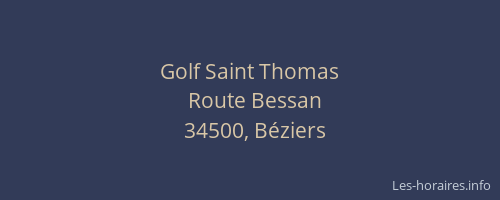 Golf Saint Thomas